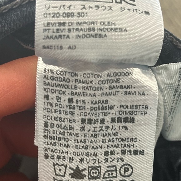 Levi's 505 Straight Leg Jeans Pockets Regular Fit Denim Dark Wash Size 4 Short - Picture 10 of 13